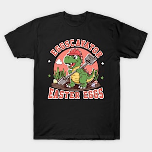 Eggscavator Dino Easter Egg Hunt Adventurer Design T-Shirt